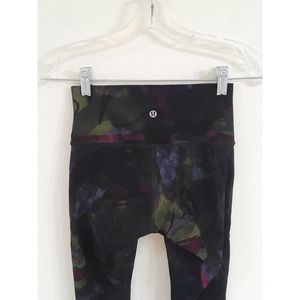 Womens LuLulemon Black Tie Dye High Rise Runder Down Under Yoga Pants